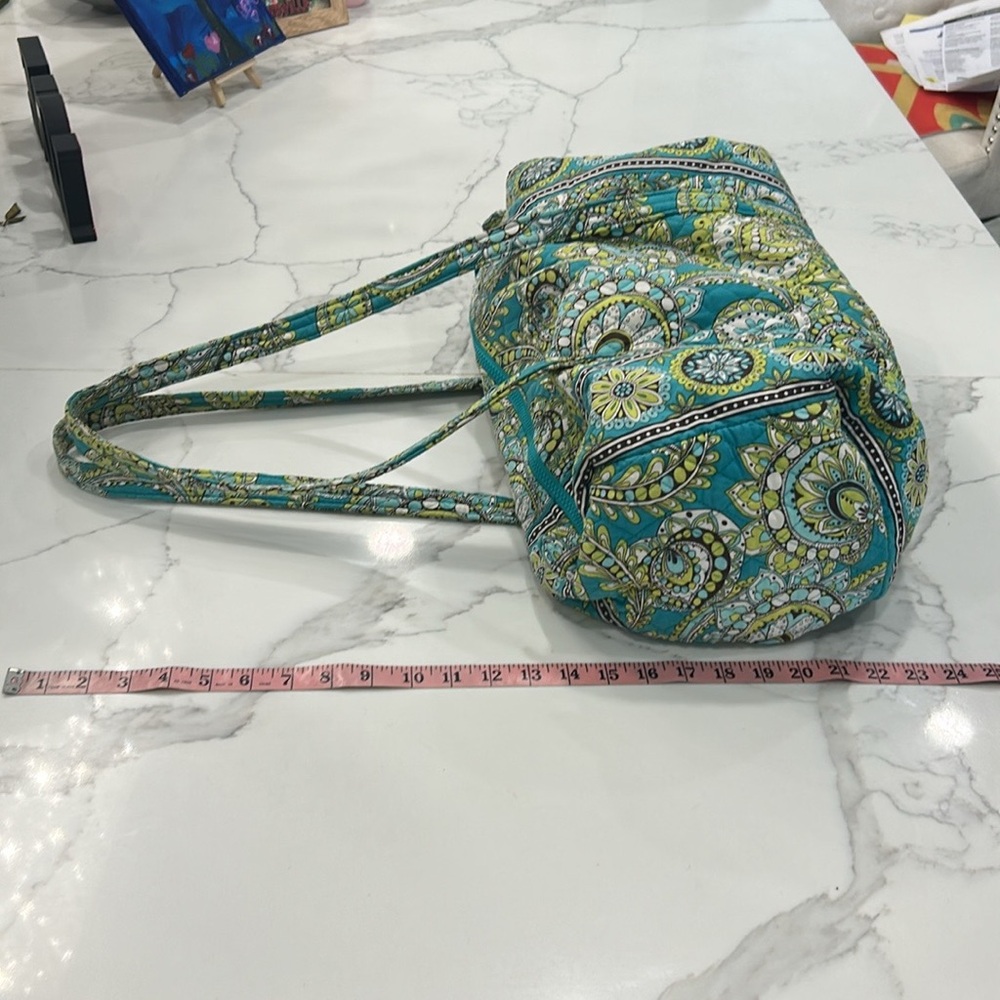 Vera‎ Bradley Green Teal Floral Weekender Tote. - Picture 8 of 10